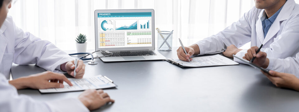 Spreadsheet document information financial startup concept. data and graphs in spreadsheet documents for online analysis project dashboard accounting digital brisk