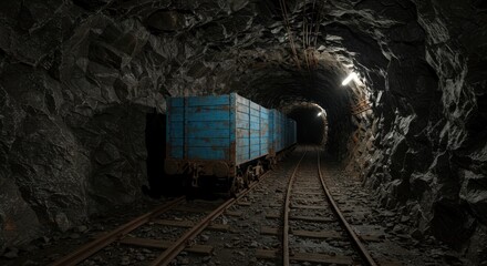 Dark Mine Tunnel