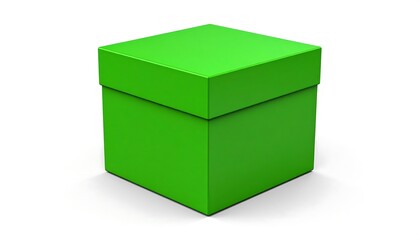 Fototapeta premium Green gift box mockup