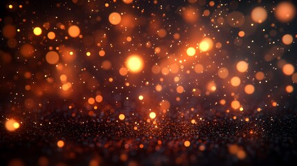 Obraz premium Sparkling bokeh lights on a dark background.