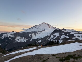 snow covered mountains