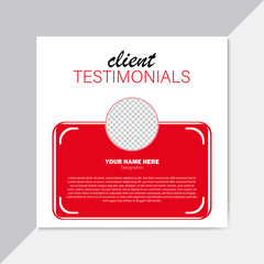 clean Modern and minimalist Client Testimonial Design.

