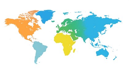 Obraz premium Colorful world map