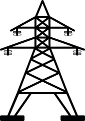 Power Transmission Tower Silhouette