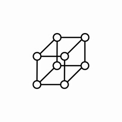 molecular structure cube icon sign vector
