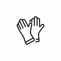 protective work gloves icon sign vector