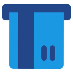 The final icon of a cash withdrawal transaction, payment or process at an ATM machine is safe to take.