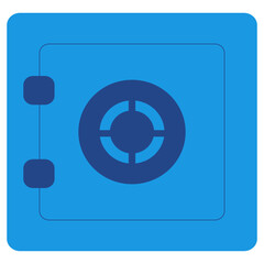 The safe deposit box icon has a secret aspect, a universal symbol for security, protection and safe storage.
