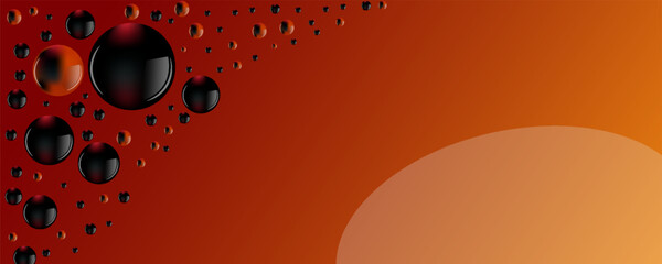 Abstract composition with many colorful randomly flying balls. Vector background.