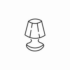 table lamp lighting icon sign vector