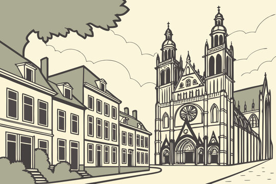 &rsquo;s‑Hertogenbosch (Den Bosch), North Brabant, the Netherlands &ndash; Features the iconic St. John&rsquo;s Cathedral in Gothic style