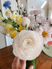 Bunch of flowers in house interior