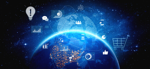 Global digital marketing strategy across communication platforms. Digital marketing drives growth, builds connection, digital marketing delivers results, and digital marketing expands reach. Vouch