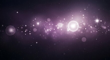 Obraz premium Mystical Purple Universe Backdrop with Sparkling Stars and Soft Light Beautiful Galaxy Cosmic Scene Great for Backgrounds and Designs