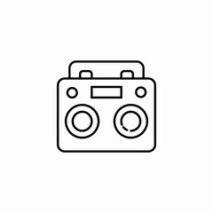 boombox stereo player icon sign vector
