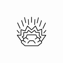 chemical explosion reaction icon sign vector