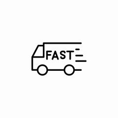 fast delivery truck icon sign vector