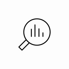 magnifying glass analysis icon sign vector
