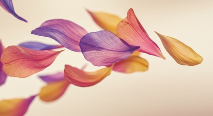 Fototapeta premium Floating flower petals