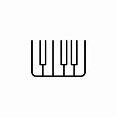 piano keyboard musical icon sign vector