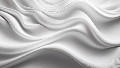 Obraz premium smooth flowing white waves create abstract background with soft texture evoking sense of calm and elegance ideal for various design applications