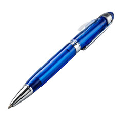 Blue Ballpoint Pen Clean Commercial Style Isolated with Transparent Background