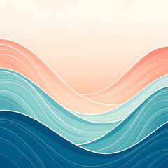 Abstract duotone gradient wave minimal background