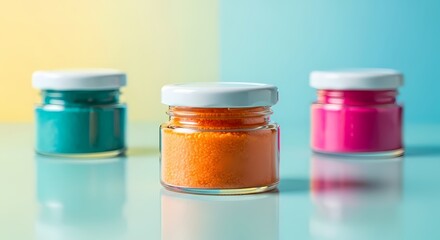 Colorful Bath Salts Jars Still Life Photo