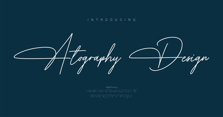 Smooth Signature Minimalist Handwritten Font. signature Font Calligraphy Logotype Script Font. Elegant Script Signature Font for Wedding Invitations, Business Branding, and Fashion Projects. vector 
