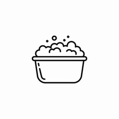 basin bubble bath icon sign vector