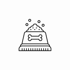 dog bowl full icon sign vector