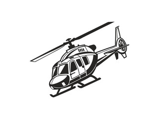 helicopter silhouette vector illustration design