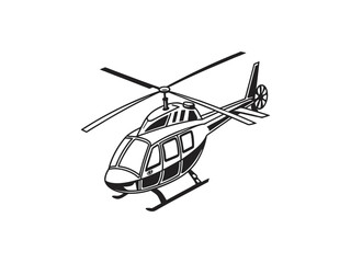 helicopter silhouette vector illustration design