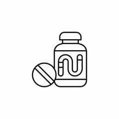 pet medicine bottle icon sign vector