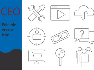 CEO & Executive Leadership Vector Icon Set