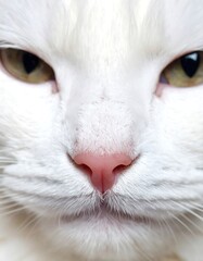 Close-up of a white cat's face (1)