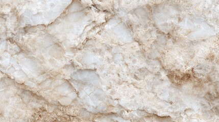 Close-up of a light beige and white stone surface with a rough, textured appearance and swirling patterns