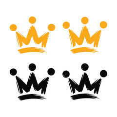 Collection of Crowns Vector Set - Royalty Symbols EPS Bundle