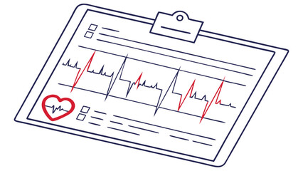 "Heart Rate Pulse Graph &ndash; ECG EKG Heartbeat Line Symbol Vector on Transparent Background"