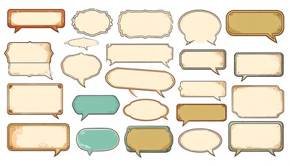 Vintage speech bubbles