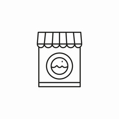 laundromat storefront washer icon sign vector