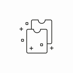 multiple clothing tags icon sign vector