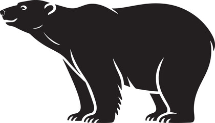 Powerful Wildlife A Majestic Bear Standing Tall Symbolizing Strength and Natural Beauty Icon