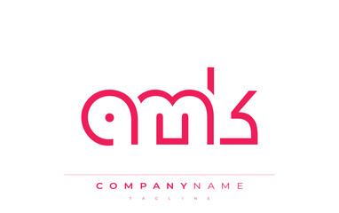AMK abstract letter logo design. Modern Business Logo Design With Abstract Typography and Contemporary Style