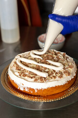 Preparación del pastel