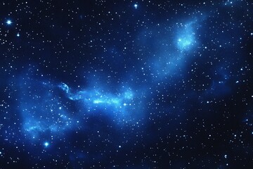 Starry sky background, blue night sky full of stars, glowing stars in the dark space, starry background, dark night, stars in the distance, starlight, dark background with a blue glow, night sky.	