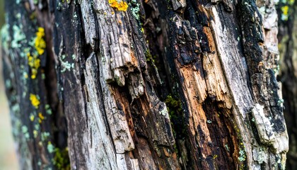 Close-up of weathered tree bark
