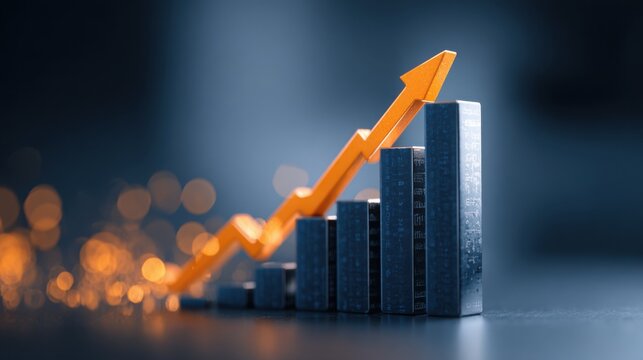 Growing trends in data analytics illustrate significant market advances with visual metrics - Powered by Adobe