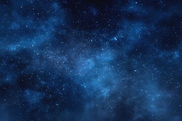 Obraz premium Starry sky background, blue night sky full of stars, glowing stars in the dark space, starry background, dark night, stars in the distance, starlight, dark background with a blue glow, night sky. 