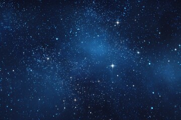 Obraz premium Starry sky background, blue night sky full of stars, glowing stars in the dark space, starry background, dark night, stars in the distance, starlight, dark background with a blue glow, night sky. 